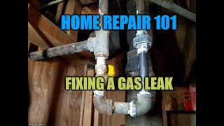 HOME REPAIR 101 fixing a gas leak [upl. by Cannice]