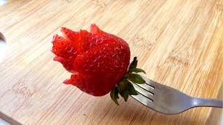 How To Make A Strawberry Rose [upl. by Eedebez]