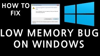 How to fix low memory bug with games in windows [upl. by Nitsa805]