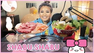 SHABU SHABU Japanese Hot Pot  MUKBANG [upl. by Anenahs766]