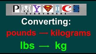 EASY Converting pounds lbs to kilograms kg [upl. by Haveman]