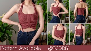 How to Crochet a Halter Top  Pattern amp Tutorial DIY [upl. by Wende]