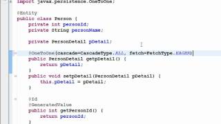 Java Hibernate Tutorial Part 15  One to One Mapping [upl. by Sutton]