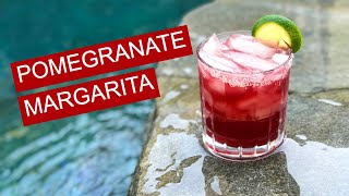 POMEGRANATE MARGARITA  Simple margarita recipe with only 4 ingredients [upl. by Lezlie]