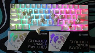 Glorious Panda Switches Sound Test ASMR  Unlubed Stock vs Lubed  GK61 Aluminum Case [upl. by Waylan699]