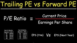 The Price To Earnings Ratio  Trailing PE vs Forward PE Ratios [upl. by Acinoev]