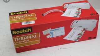 Scotch Thermal Laminator ReviewUnboxing [upl. by Leanna]