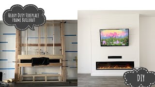 DIY Fireplace Wall Frame Build Out [upl. by Siahc]