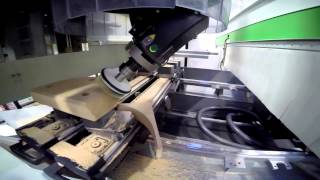 CNC MACHINE ROVER B BIESSE [upl. by Ahsieuqal]