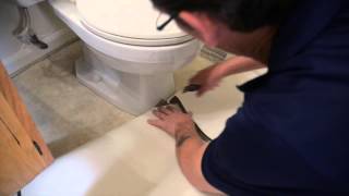 IVC Installation Tips 2  Cutting Around Toilet [upl. by Notffilc381]