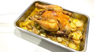 POULET RÔTI AU FOUR RECETTE FACILE ET RAPIDE [upl. by Ecitsuj]