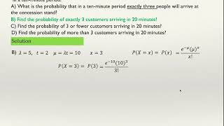 Poisson distribution  Example 1 [upl. by Leone561]