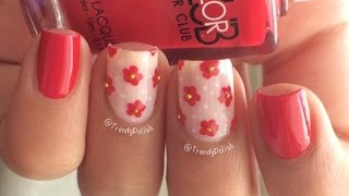 Toothpick Nail Art  Flowers [upl. by Oilut]