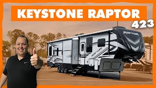 Amazing Toy Hauler With Outside Kitchen Keystone Raptor 423 [upl. by Schweitzer]