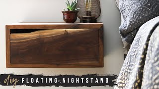 DIY Floating Nightstands With Storage Drawer [upl. by Noteek]