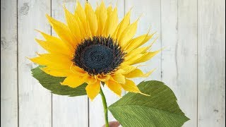 Como hacer flores de papel Girasoles Super faciles y rapidas  DIY Manualidades 22 [upl. by Atiuqes]