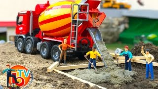 BRUDER TRUCK Construction Company Cement mixer Mercedes Benz [upl. by Rhiamon]