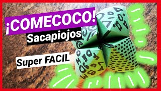 ✅ como hacer un COMECOCOS facil para niños Paso A PASO  Origami  Saca Piojos de PAPEL [upl. by Yemar190]