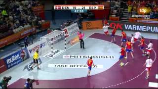 EspañaDinamarca  Mundial Balonmano 2015  Cuartos Final [upl. by Philpot]