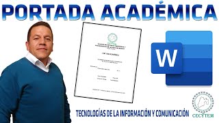 Como CREAR una Portada Académica en Word para entregar Trabajos Escolares [upl. by Hairu778]