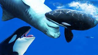 ORCA vs TIBURON BLANCO  ¿Quién Ganaría  EPIC VERSUS 🦈 [upl. by Eniarda]