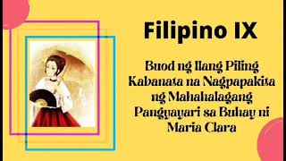 NOLI ME TANGERE  Mga Mahahalagang Pangyayari sa Buhay ni Maria Clara [upl. by Ahtamat]