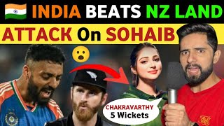 INDIA BEAT NEW ZEALAND CHAKRAVARTHY 5 WICKET HAUL INDIA HOT FAVOURITE PAKISTANI REACTION REAL TV [upl. by Tacklind]