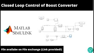 Closed Loop Control of Boost Converter Simulation in MATLABSimulink [upl. by Loseff]