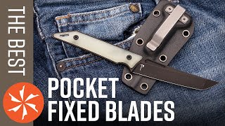 Best Pocket Fixed Blade EDC Knives in 2021 [upl. by Elsey566]