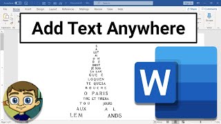 Add Text Anywhere in Microsoft Word [upl. by Mcclary]