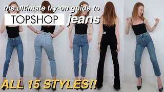 The ultimate tryon guide to Topshop jeans  EVERY STYLE  2018 [upl. by Kailey]