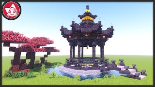 How to build CHINESE GAZEBO Black and gold  Minecraft Timelapse [upl. by Samara910]