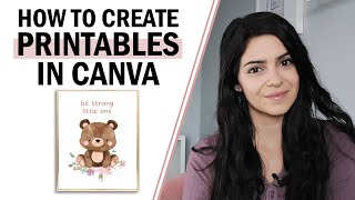 How to Create Printables in Canva to SELL ON ETSY [upl. by Malina]