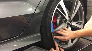 CURBED THE Audi RS3 Heres how to repair a scuffed wheel or rim with a DIY video [upl. by Adelpho]