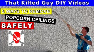 ASBESTOS Popcorn Ceiling Removal  5 SAFE Methods [upl. by Dwinnell]