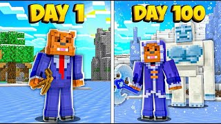 I Survived 100 Days In Minecraft Frost Dimension [upl. by Mcnelly282]