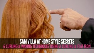 6 Different Ways To Curl Your Hair  Sam Villa [upl. by Eikciv]