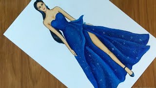 Fashion Illustration Painting [upl. by Llewop255]