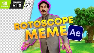 How To Edit Rotoscoped Memes After EffectsPremiere Pro [upl. by Gierk]