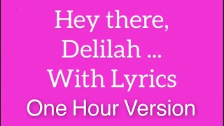 Hey There Delilah  Mylifeisayolk 1 Hour VersionLoop  Lyrics [upl. by Enelyam587]