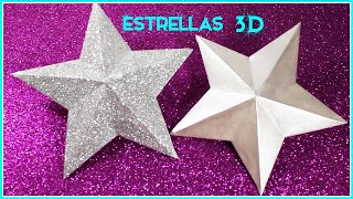 Estrella de Cartulina 3DChristmas Ornaments  Simple y Creativo [upl. by Eldwun835]