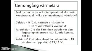 Genomgång av instuderingfrågor värmelära [upl. by Riccio]