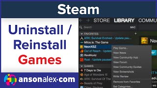 Steam  Uninstall  Reinstall Games [upl. by Ykcor]