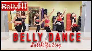 London Belly Dance Course  Habibi Ya Einy by Nourhanne  Beginners Class [upl. by Mafala]