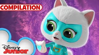 Bitsys Vlogs 🐱  Part 4  Compilation  SuperKitties  disneyjr [upl. by Ardnikat]