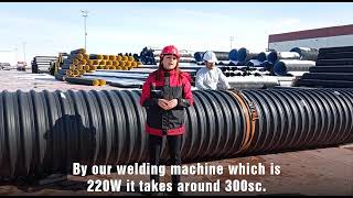 Çelik Takviyeli Spiral Boru Kaynak İşlemi  HDPE Spiral Corrugated Pipes Welding Process  Kuzeyboru [upl. by Purvis]