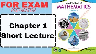 Chapter 1 Short LectureNational Book FoundationModel textbook of MathematicGrade 9 Mathematisry [upl. by Peder]