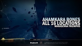 All 16 Ahamkara Bone Locations  quotMarasennaquot Lore Triumphs Guide Destiny 2 Forsaken [upl. by Gnirps]