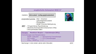 Therapie beim anaplastischen Astrozytom WHO III°  Strahlentherapie Prof Hilke Vorwerk [upl. by Ronile]