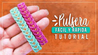 Cómo hacer pulsera de hilo fácil y rápida 13✨ Paso a Paso  DIY Macrame Friendship Bracelet [upl. by Zilef]